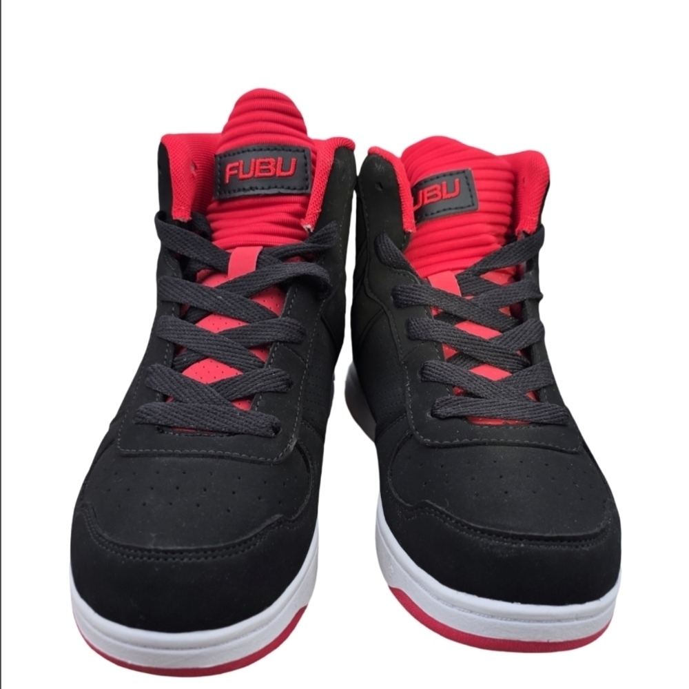 FUBU Boys/Girls Black and Red High-Top Sneakers - Size 5